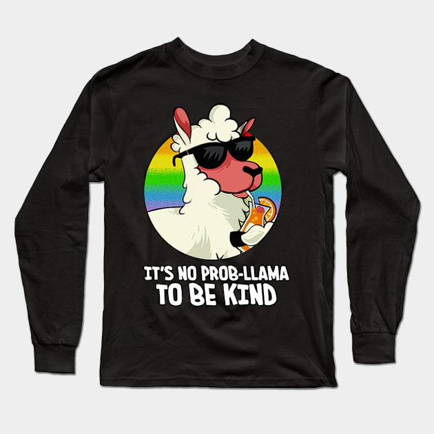 Funny It's No Prob Llama To Be Kind Vintage Long Sleeve T-Shirt by ROMANSAVINRST